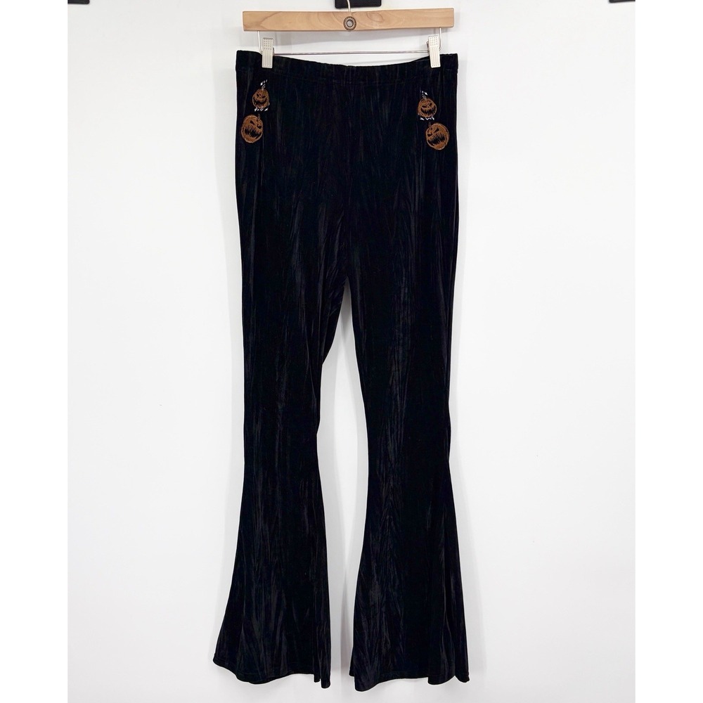 Killstar Velvet Flare Pants Women Large Bell Bottom Witchy Whimsigoth Halloween